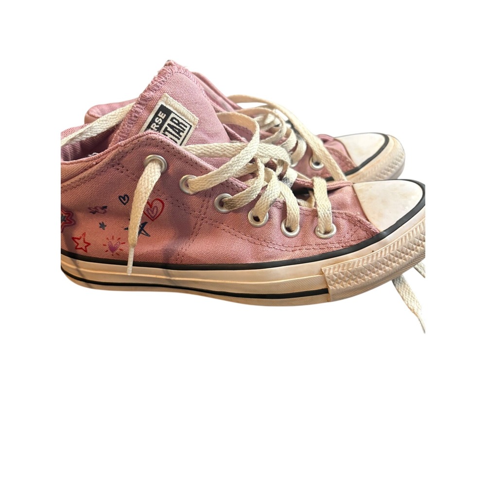 Converse Chuck Taylor All Star Madison Pink Heart Star Sneakers A13160F Size 3.5